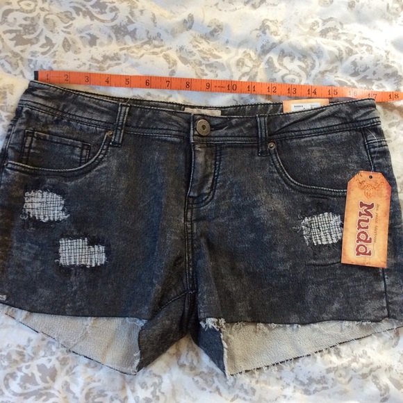 NWT Mudd Jeans Raw Edge Shorts - Picture 5 of 5